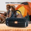 Portable Wireless Speaker with 4-in-1 Playback Modes (T-Flash/USB Drive/Wireless/FM), Stereo Sound, Higher Volume & Longer Battery Life, Compact & Elegant Design, Usb-c Charging, Ideal For Tablets, Smartphones, Desktop Companion, Gift Must-have