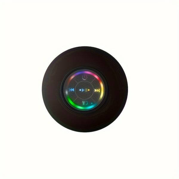 IPX4 Waterproof LED Bathroom Speaker, USB Charging, Key Control, Wireless Connectivity, Large Suction Cup, Exclusive US Design Patent, Portable Audio Base Station for Smartphones