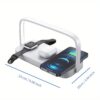 Wireless Charging Station Master - Fast Charging, Multifunctional, LED Desk Lamp, Night Light, USB Port, Clock Stand, Compatible with iPhone, Samsung, and All Smartphones - Space-Saving, Easy to Use, and Stylish