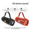 Portable Wireless Speaker with 4-in-1 Playback Modes (T-Flash/USB Drive/Wireless/FM), Stereo Sound, Higher Volume & Longer Battery Life, Compact & Elegant Design, Usb-c Charging, Ideal For Tablets, Smartphones, Desktop Companion, Gift Must-have