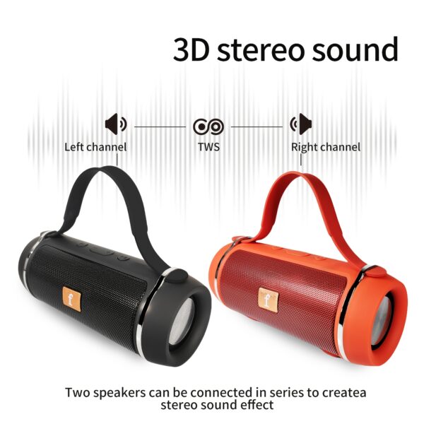 Portable Wireless Speaker with 4-in-1 Playback Modes (T-Flash/USB Drive/Wireless/FM), Stereo Sound, Higher Volume & Longer Battery Life, Compact & Elegant Design, Usb-c Charging, Ideal For Tablets, Smartphones, Desktop Companion, Gift Must-have