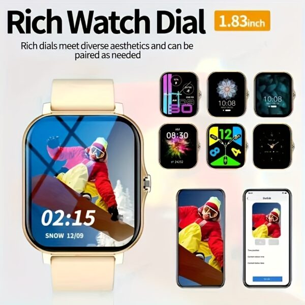 64d947c9-dda2-4773-b029-0ce4919205f4-1.jpg The New Full Touch High-definition Men's And Women's Sports Smartwatch Features Wireless Dialing, Answering Calls, Motion Tracking, Photography, And Music Control. The Stylish Smartwatch Is Compatible With Android/IPhone, It's A Gift For Men And Women
