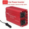 6942f8d1-feda-48d8-85e9-8baf4c58f85b.jpg 500W Heavy-Duty Power Inverter - DC 12V to 110V AC Converter with 3.1A Dual USB Car Adapter for Charging Laptops, Tablets, and Smartphones on The Go - Portable and Compact Design
