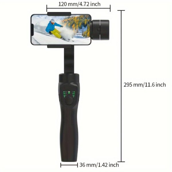 6eb8fd5b-bd1b-43ed-ba6c-3543c1e9587d.jpg ProStabilizer F8 - 3-Axis Handheld Gimbal Phone Holder for Smooth Anti-Shake Video Recording and Stabilization - Compatible with Xiaomi, iPhone, and All Cellphone Smartphones