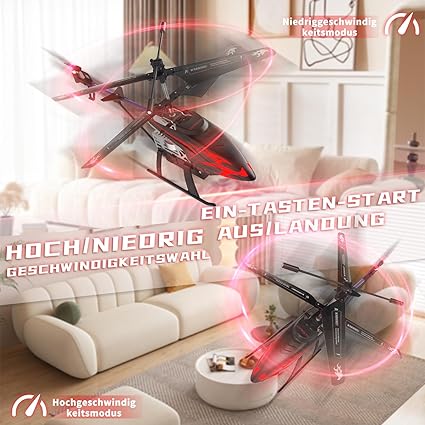 71-FSzm0MhL._AC_SX425_ Hélicoptère Télécommandé Enfant – 30 min de Vol (2 Batteries), Effets LED, Maintien d’Altitude, Décollage/Atterrissage à 1 Touche – Jouet Intérieur pour Enfants dès 6 ans
