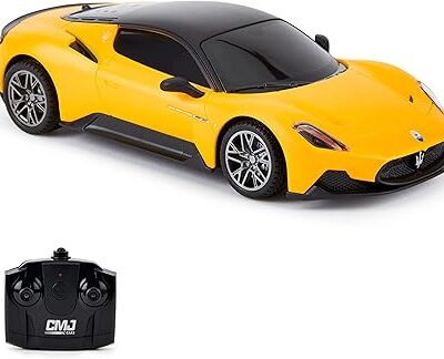 Maserati MC20 1:24 Maßstab Offiziell lizenziertes RC, Gelb Sport Racing Hobby Spielzeugauto Modellfahrzeug für Jungen Mädchen und Erwachsene Geschenk