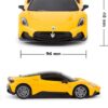 Maserati MC20 1:24 Maßstab Offiziell lizenziertes RC, Gelb Sport Racing Hobby Spielzeugauto Modellfahrzeug für Jungen Mädchen und Erwachsene Geschenk
