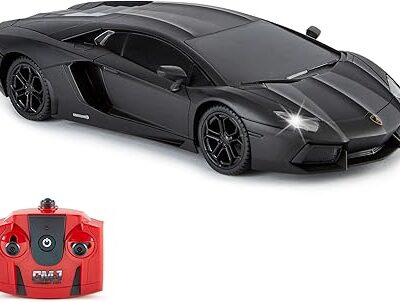 71n5FbxYEDL._AC_SX425_ Lamborghini Aventador - Télécommande sous Licence Officielle pour Enfants avec Feux de Travail, Modèle RC pour Voiture 1:24, 27 MHz, LP700-4