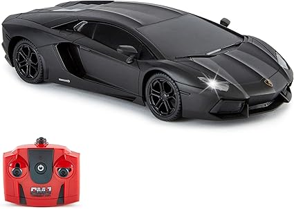71n5FbxYEDL._AC_SX425_ Lamborghini Aventador - Télécommande sous Licence Officielle pour Enfants avec Feux de Travail, Modèle RC pour Voiture 1:24, 27 MHz, LP700-4