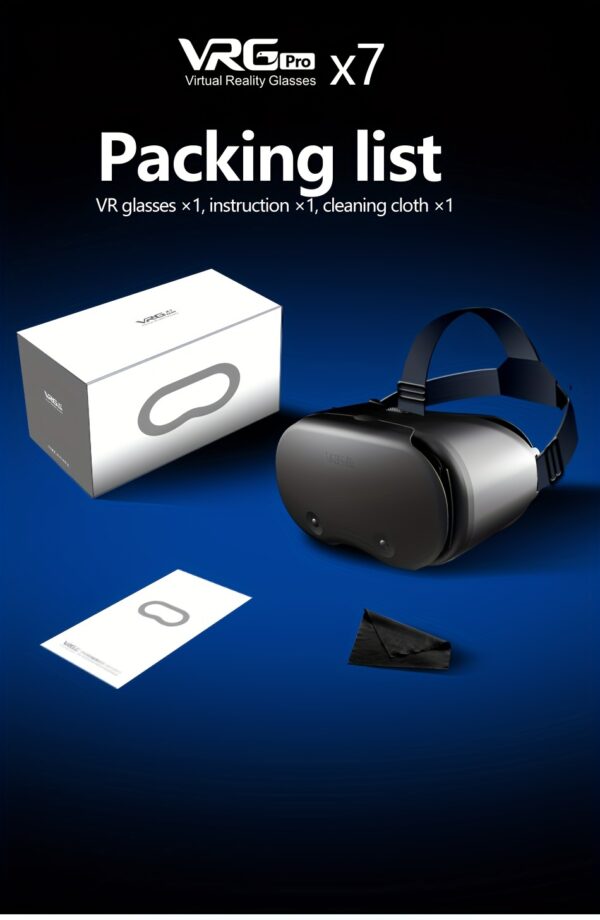 74e615f8-1c9e-4f74-b051-d96e16797f94.jpg 3D Immersive VRGPro X7 Glasses - Immersive 3D Visual Experience, 120 Degree Wide-angle High-definition Blue Light Coated Lenses, Independent Adjustment Of Two Eyes Up To 800 Degrees, Compatible With 5-7 Inch IPhone/Android Smartphones
