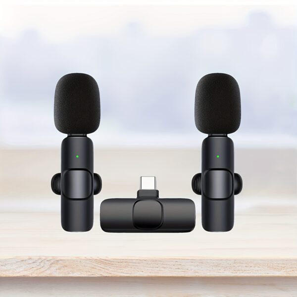 Professional Wireless Microphone for Smartphones, Laptops, Omnidirectional Condenser Recording Microphone for Interviews, Video Podcasts, Vlogging - Christmas Gifts