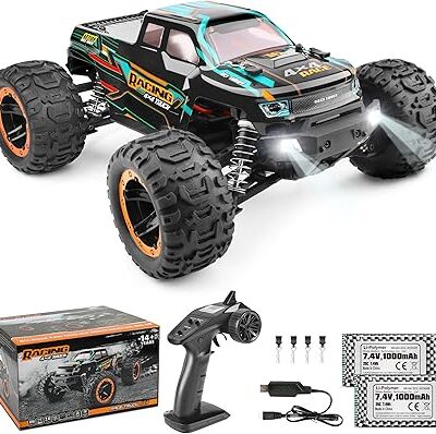 HAIBOXING Voiture Télécommandée 1/16 4WD 2,4 GHz RC Voiture Haute Vitesse 36 km/h Camion Monstre Tout Terrain Chenille Étanche Buggy Jouet de Passe Temps pour Adultes et Enfants