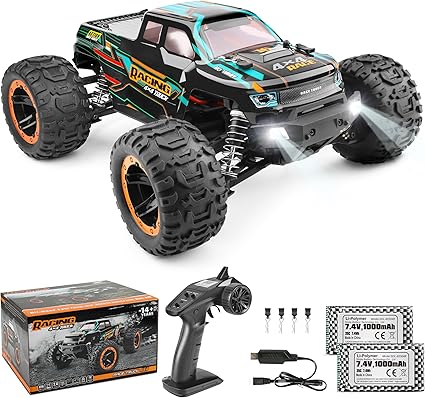 HAIBOXING Voiture Télécommandée 1/16 4WD 2,4 GHz RC Voiture Haute Vitesse 36 km/h Camion Monstre Tout Terrain Chenille Étanche Buggy Jouet de Passe Temps pour Adultes et Enfants
