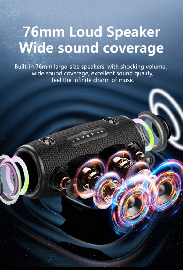 87cd95c8-d411-498c-a7e0-d82fed7a2470.jpg ZEALOT 80W Large Speaker, IPX5, Outdoor Portable Subwoofer Wireless Speakers, Dual Pairing, 16000mAh Battery, 24Hours Playtime Loud Stereo, Booming Bass. Charging Cable, for PC, Smartphones, Car, Outdoor, Camping, Beach.-ZEALOT S87(2pcs A Set)