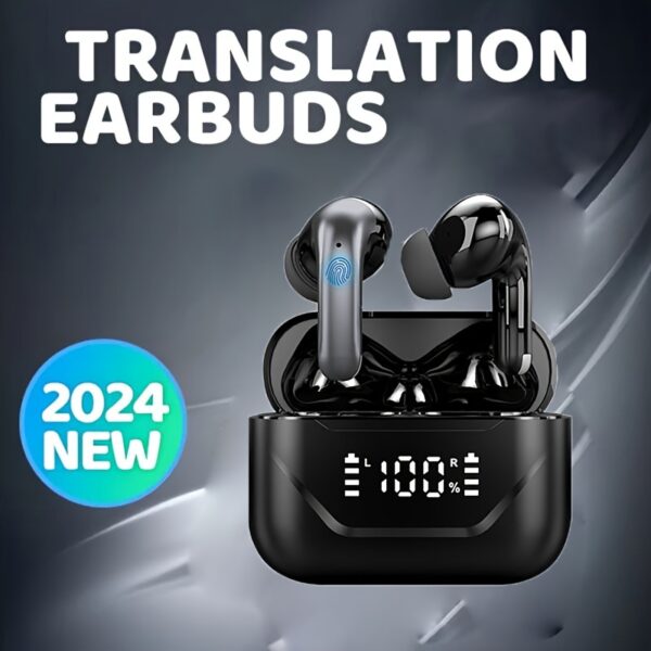 8827bc4b-7a6b-425f-a3c1-6835491ce711.jpg HASHZHE Wireless Earbuds with AI Translation for 144 Languages, Active Noise Cancellation, Sleep Aid, 40H Battery, Pure Cobalt Cell, High-Fidelity Copper Ring Speaker, Touch Control for Music, Call Control & Compatible with Smartphones