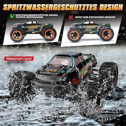 HAIBOXING Voiture Télécommandée 1:16 RC Car Monster Truck, étanche RTR Tout-Terrain Voiture RC 36 km/h, à Grande Vitesse à Distance Les Jouets Téléguidés