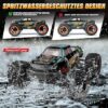 HAIBOXING Voiture Télécommandée 1/16 4WD 2,4 GHz RC Voiture Haute Vitesse 36 km/h Camion Monstre Tout Terrain Chenille Étanche Buggy Jouet de Passe Temps pour Adultes et Enfants