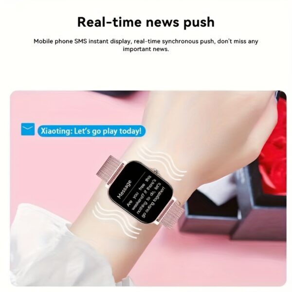9486e0ad-bfdb-490e-8377-ea2fce72e1a4-1.jpg The New Full Touch High-definition Men's And Women's Sports Smartwatch Features Wireless Dialing, Answering Calls, Motion Tracking, Photography, And Music Control. The Stylish Smartwatch Is Compatible With Android/IPhone, It's A Gift For Men And Women