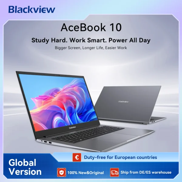Blackview Laptop AceBook 10, Quad-Core N150,16GB DDR4, 512GB SSD, 18.5” LCD Display,Laptops Computer for Business Student