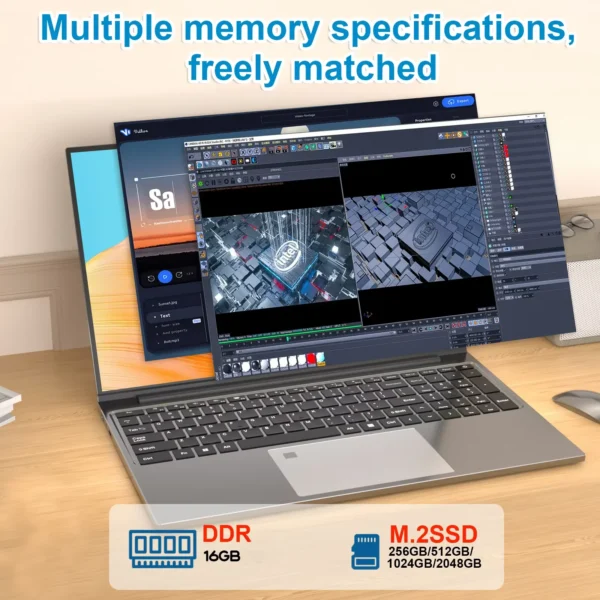 A26cb749d05c846268a8ef67a9341a8735-1.webp 15.6" Notebook PC Intel Core i3 6100U Laptop Computer Windows 11 16GB RAM 1/2TB SSD Portable Notebook PC Office Study Laptops