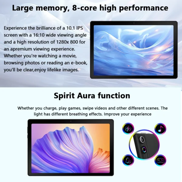 A44747a54fedb41ae97b8ab93b4f7f8c9Q.webp Android15 Tablet 10 Inch 20GB RAM 64GB ROM Expandable 1TB WIFI6 WidevineL1 GMS 5000mAh Stylus Keyboard Mouse Headphones Case Set
