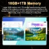 2025 Global Android 13 New 10.36 inch tablet 16GB 1TB 14 core 4K HD 5G WIFI Bluetooth WPS 20000mAh tablets