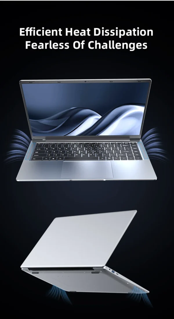 Ultra Slim Windows 11 Laptop Computer 14.1" 12GB RAM 512GB 1TB SSD Intel A3950 Notebook Gamer 1920*1080 Office Study Computer PC