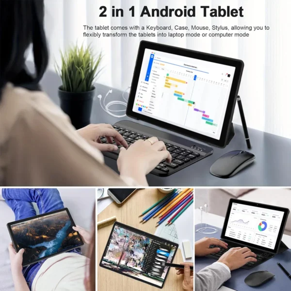 A5336bc819d244673ad7cf4f8051c7c36s.webp Android15 Tablet 10 Inch 20GB RAM 64GB ROM Expandable 1TB WIFI6 WidevineL1 GMS 5000mAh Stylus Keyboard Mouse Headphones Case Set