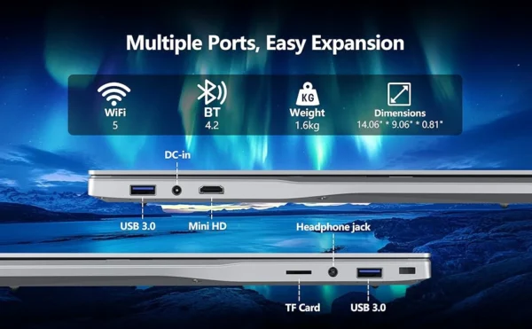 A5577dac11ae849a3b618b64714f9c9e9o.webp Windows 11 Pro Laptop Computer Intel Core i3-5005U 15.6" 16GB DDR 1TB SSD Laptops Office Computer PC Fingerprint Unlock Notebook