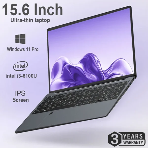 A623f0cf36b8147e88040e388903a2e59e.webp 15.6" Notebook PC Intel Core i3 6100U Laptop Computer Windows 11 16GB RAM 1/2TB SSD Portable Notebook PC Office Study Laptops