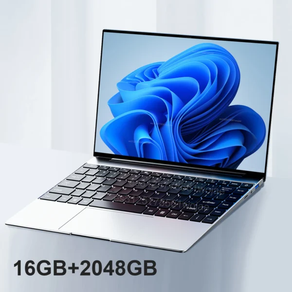 A7fbc69bdf1e341c6956a321714ef6933w.webp Ultra Slim Laptop 14.1" 16GB RAM 2TB SSD Intel N3700 Notebook Gamer 1920*1080 Display Office Study Computer PC Windows 11 Pro
