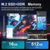 Windows 11 Laptops Computer Gaming Intel Core 5005U Computer 16GB RAM 1/2TB SSD Fingerprint Unlock 15.6" 1920*1080 Notebook PC