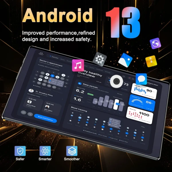 2025 Global Android 13 New 10.36 inch tablet 16GB 1TB 14 core 4K HD 5G WIFI Bluetooth WPS 20000mAh tablets