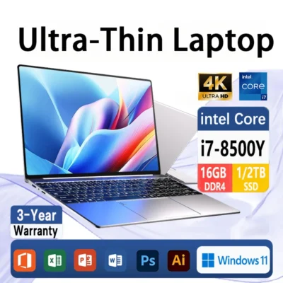 Ab6b71de3d46742d6b140e1add90adbc6e.webp 15.6" Intel Core 8500Y 16GB RAM 1TB SSD Notebook 1920*1080 HD Display Office Study Computer PC Windows 11 Pro