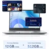 Ultra Slim Windows 11 Laptop Computer 14.1" 12GB RAM 512GB 1TB SSD Intel A3950 Notebook Gamer 1920*1080 Office Study Computer PC