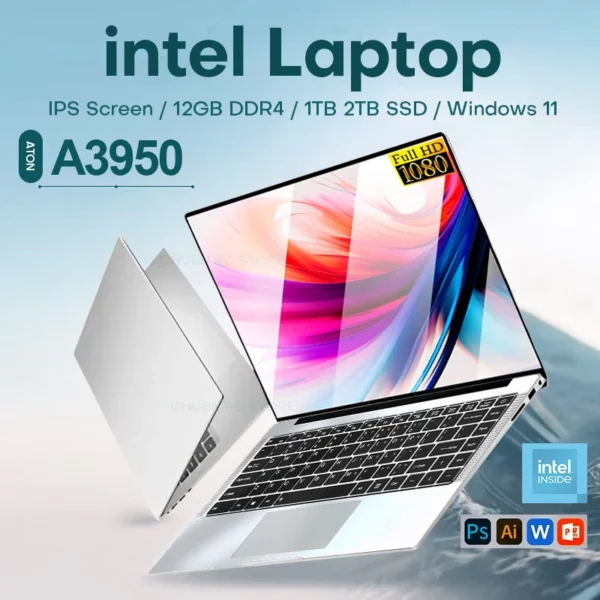 Af1f335dede164a848fc71456254e5e40a.webp New 14.1" Laptop Computer Windows 11 Pro Intel Atom A3950 2025 Notebook PC 12GB RAM 512GB 1TB SSD 1920*1080P Office Computer