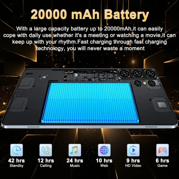 2025 Global Android 13 New 10.36 inch tablet 16GB 1TB 14 core 4K HD 5G WIFI Bluetooth WPS 20000mAh tablets
