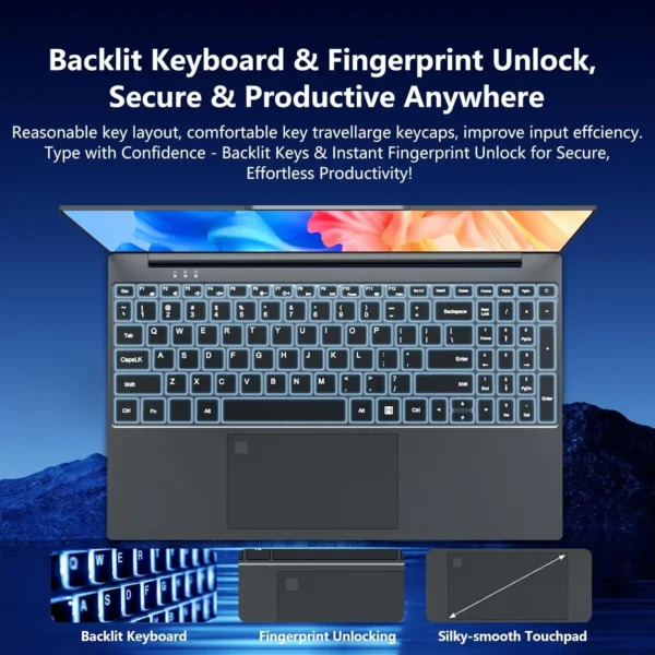 Af5aa2821d9034589a9d3abbf3456cd7e2.webp Portable NotebookIntel Core i9-9900U Windows 11 Pro 15.6 inch Laptop Computer HD Screen 16GB RAM 1TB 2TB SSD laptops PC