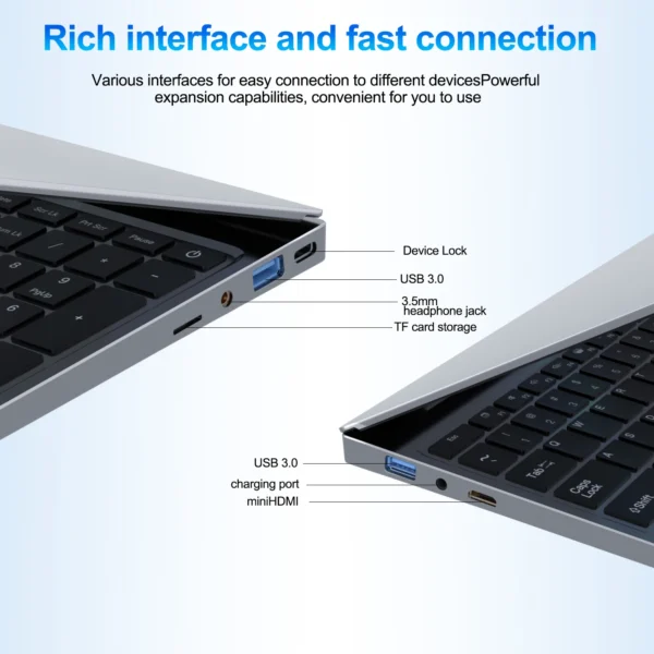 15.6" Intel Core i3 6100U Laptop Computer Windows 11 Pro 16GB RAM 512GB 1TB SSD Portable Notebook PC Office Study Laptops