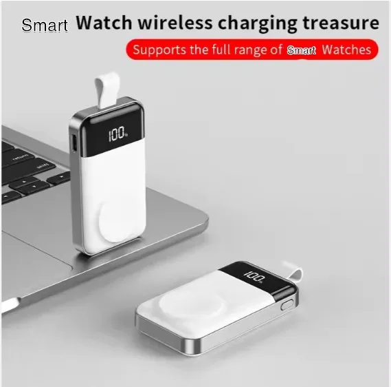 H12f25b85a2ab4cbf9c067785d6be65a5S-1.webp Wholesale Mini Portable Powerbank 2000mAh Smart Watch Charger Power Bank for Watch 2 3 4 5 6 7 8 SE Ultra With Led Display
