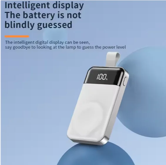 H1784efba66f94e33985b169499906f36W-1.webp Wholesale Mini Portable Powerbank 2000mAh Smart Watch Charger Power Bank for Watch 2 3 4 5 6 7 8 SE Ultra With Led Display