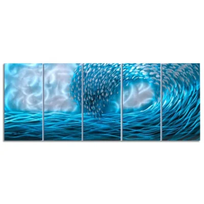 Supply Polished Aluminum 3D Painting Metal Wall Decor Dazzling Technique for Home Decor