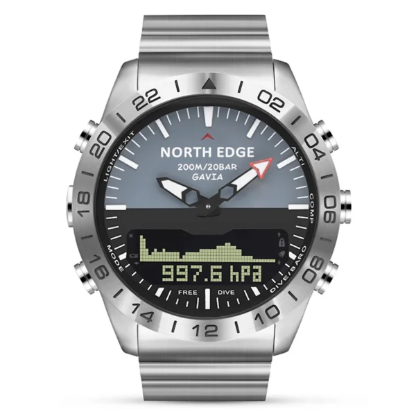 H53797dea19de4d5c961c98040c2eab54c.webp NORTH EDGE Mens Dive Watch Military Army Luxury Full Steel Smartwatch Compass Altimeter Barometer Digital Clock Waterproof 200m