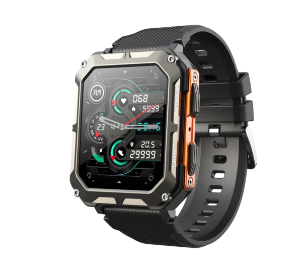 VC20 Pro Outdoor Sport Smart Watch 5ATM Waterproof BT Music Call Blood Oxygen 380mah Battery Health Tracker for Android and IOS