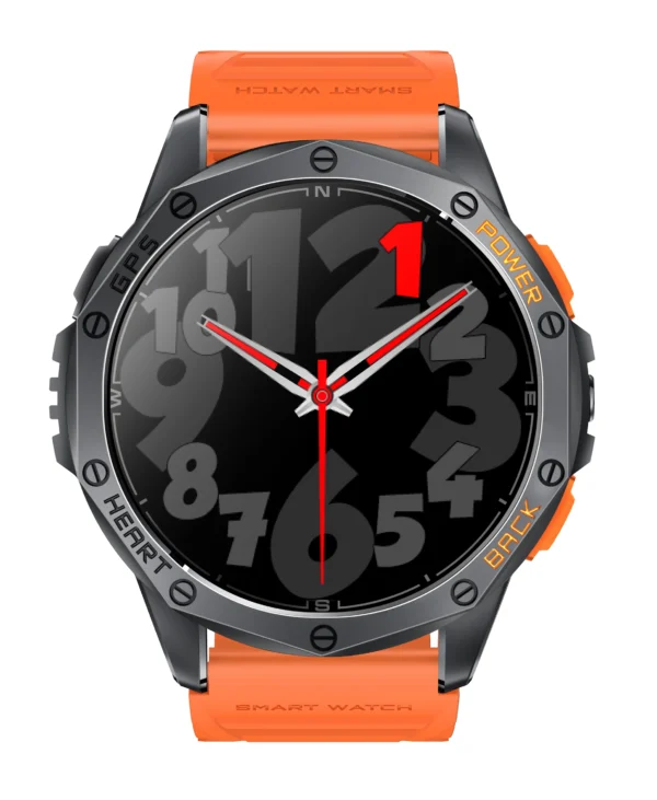 K67 Smartwatch Men Blood Pressure BT Call  1.43inch Amoled Screen IP68 Waterproof Compass GPS Sports Smart Watch with LED Light