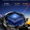 H6e9ff0d64bac40c8bb7fa033e5685e44N.webp 2025 Amoled Smart Watch H19 Sim Card HD Video Call Heart Rate 1.95inch Screen Rotating Camera 1990mA 4G SmartWatch