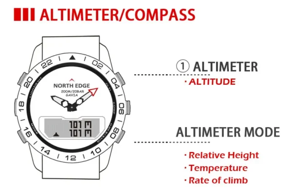 H7882b397152a4833b786d6e40b9e47d18.webp NORTH EDGE Mens Dive Watch Military Army Luxury Full Steel Smartwatch Compass Altimeter Barometer Digital Clock Waterproof 200m