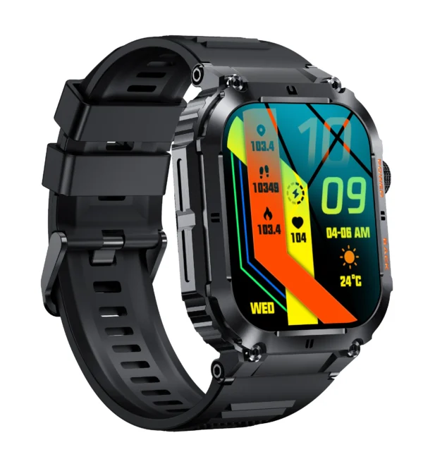 H7e8d0aeec18c4ec2808eb4fb1fd56902m.webp K57 PRO Outdoor Sports Smartwatch for Bluetooth Fitness Tracker Amoled Screen Waterproof Heart Rate Monitor IP67 Standard Square