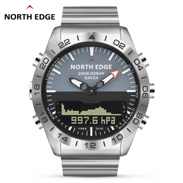 H7fe1890ad5214eeabdc3ba4001a7eaf11.webp NORTH EDGE Mens Dive Watch Military Army Luxury Full Steel Smartwatch Compass Altimeter Barometer Digital Clock Waterproof 200m