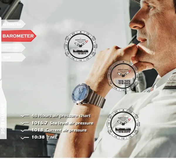 H8fd96dfa30ba47758fb50683e95e85dad.webp NORTH EDGE Mens Dive Watch Military Army Luxury Full Steel Smartwatch Compass Altimeter Barometer Digital Clock Waterproof 200m